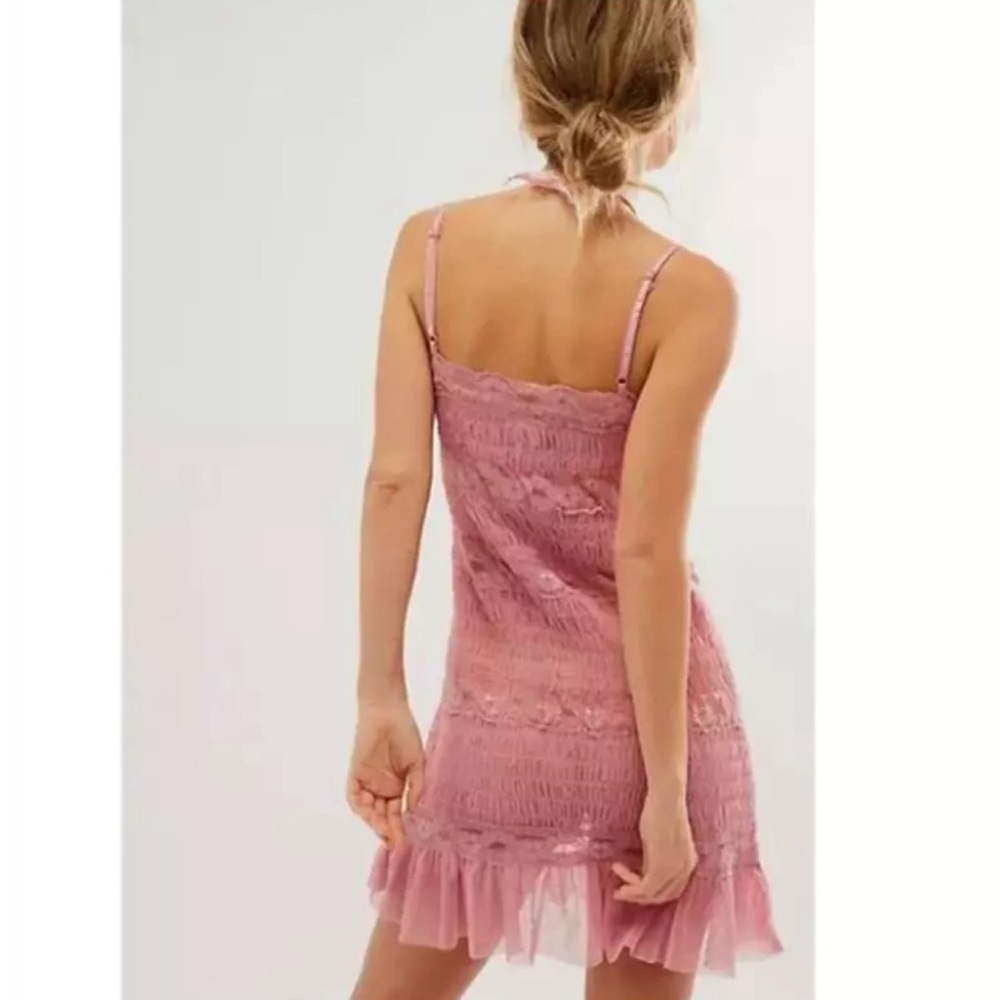 Free People Condesa Mini Slip Dress In Smoke Rose Color Nwot View 3
